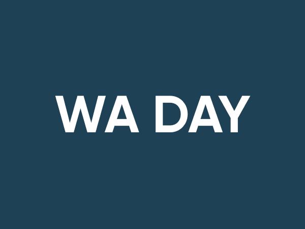 WA DAY - UPCOMING PUBLIC HOLIDAY cover